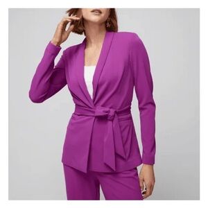 WHBM Slip On Wrap Blazer in Magenta (baie) size 8